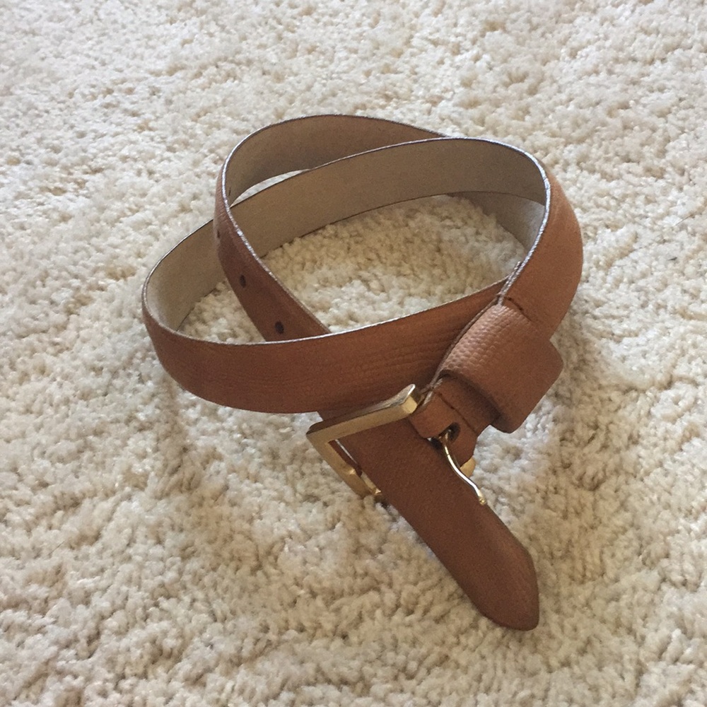 Kenneth Cole NY Matte Caramel Thin Leather Belt